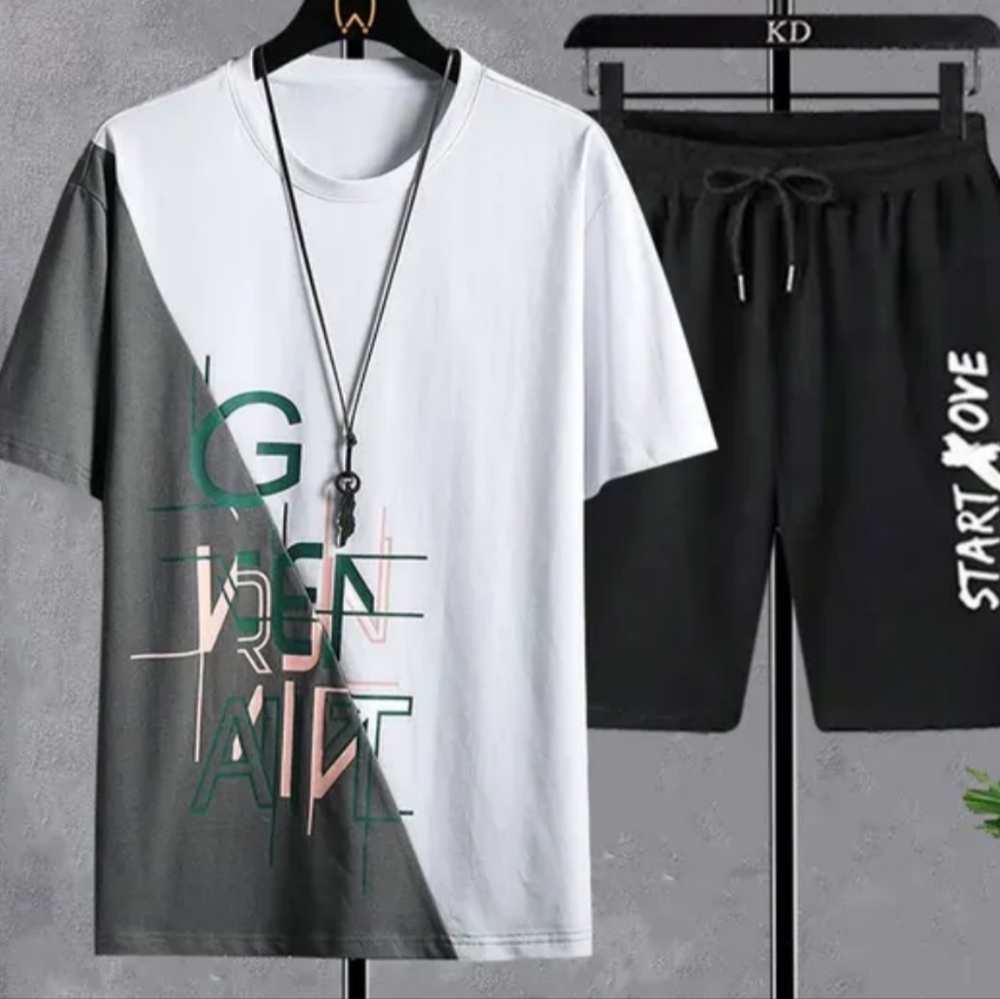 Graphic T-Shirt and Shorts Set